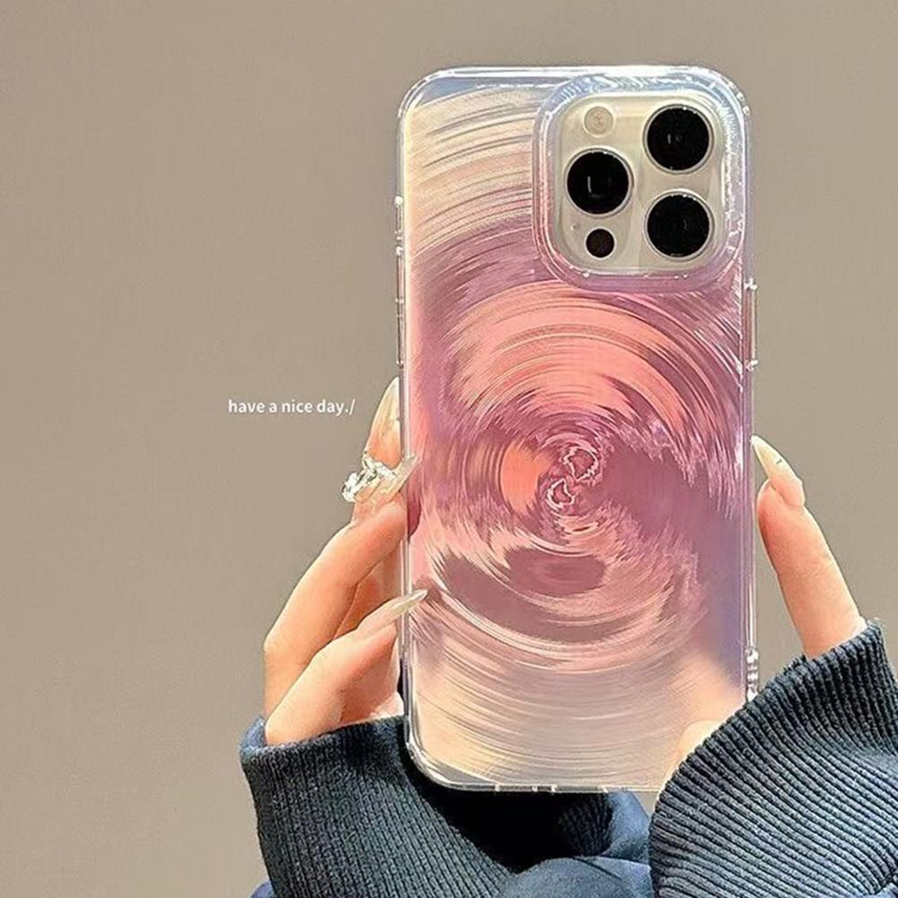 Iridescent Glossy Phone Case for iPhone 11 13 14 15 16 17 Pro 17 13 14 15 Pro Max High Quality Fantasy Floral Style Full Protection Shell