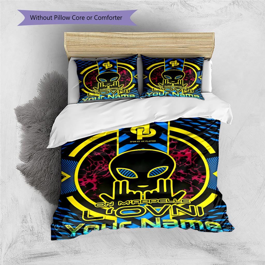 Custom Name JuL C'est Pas Des Lol Bedding,Quilt Set Quilt Cover Pillowcase Home Birthday Gift(1 * duvet cover + 2 * pillowcase, without core) -HE74