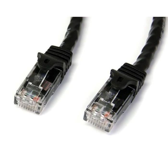 STARTECH Cablu de rețea Cat6 Gigabit UTP - Fără cârlig - 10 m - Cablu Ethernet RJ45 anti-agățare - Cablu patch Tată / Tată - Negru