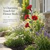 Red Flower Feeder with Garden Stake - Outdoor Backyard Decor