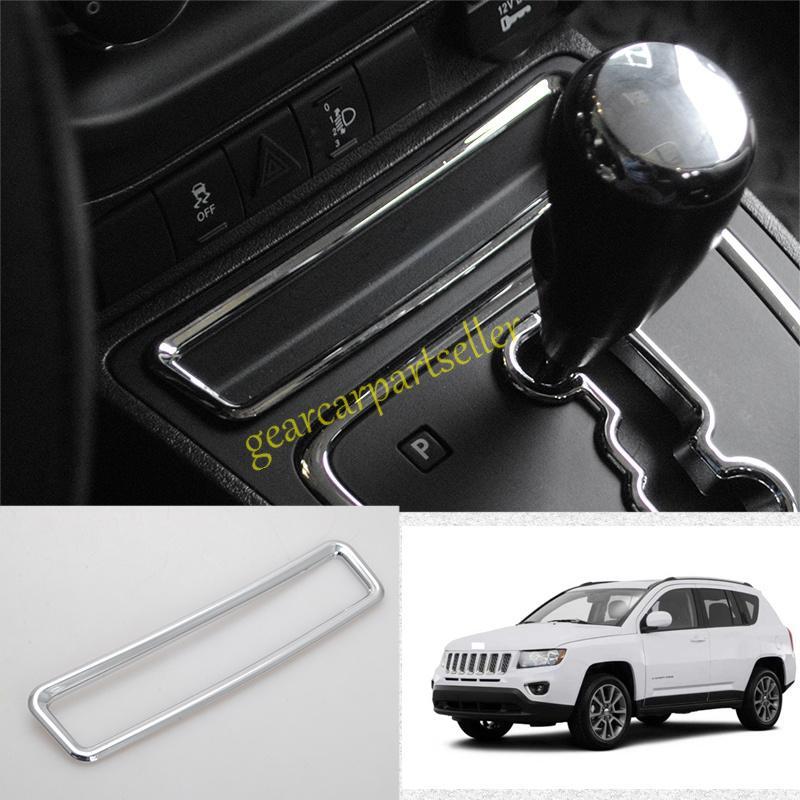 For Jeep Patriot Compass 2010-16 Chrome Center Console Storage Box Frame Trim