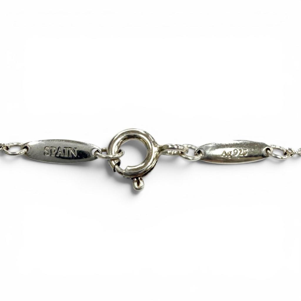 Great TIFFANY&Co. Necklace Open Heart Pendant Silver AG925 Women Used