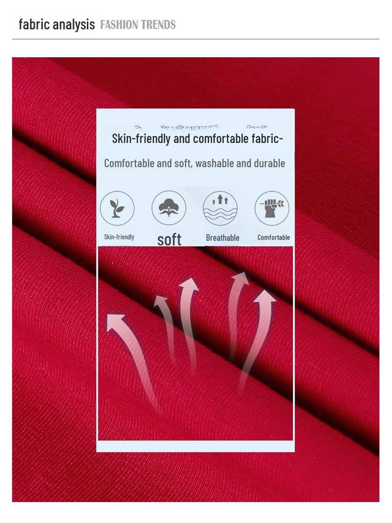 Summer 2025 Women's Slim Fit Pure Cotton Mid-Length Round Neck T-Shirt