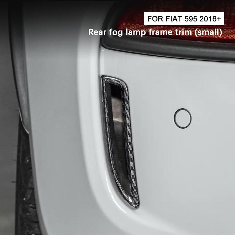 Fiat 500 Abarth 595 2016 Rear Fog Light Carbon Fiber Frame Sticker