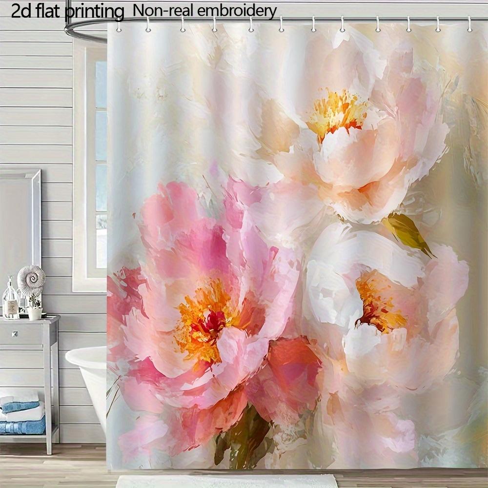 

1Pc Peony Bouquet Ii 70.8 X70.8 Inch 2D Flat Printing Shower Curtain-With Eyelet Polyester Bathroom Curtain, Hand Wash Dedicated W60H190(CM)-1 Pcs