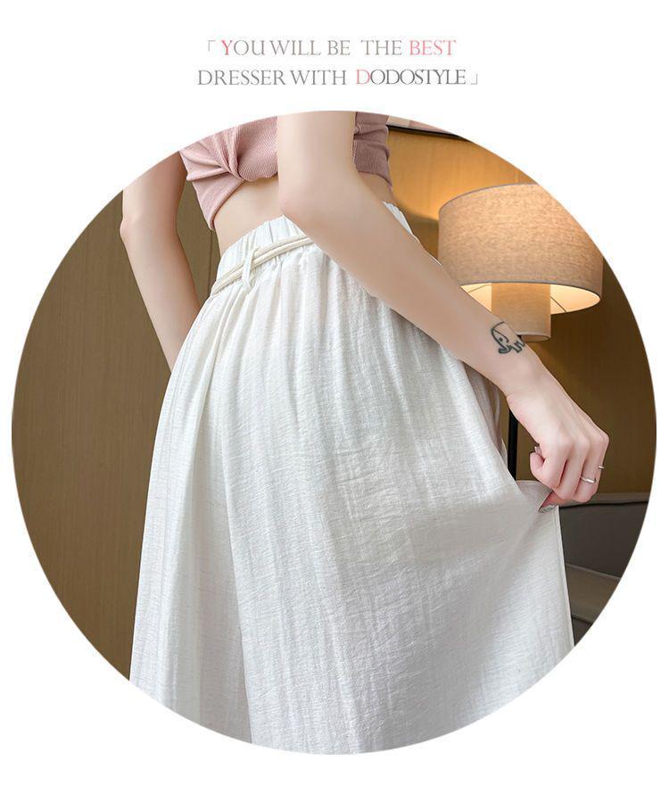Autumn Plus Size Wide-Leg Skirt-Pants: Flattering Long Drapey Slimming Design