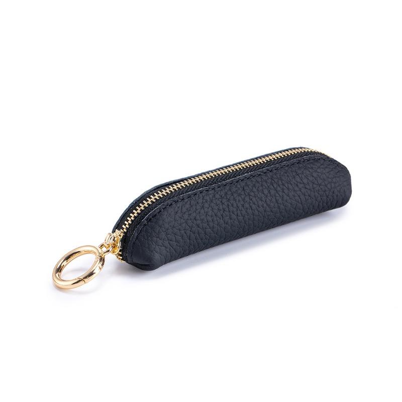 

Leather mini change bag ins wind Japanese zipper coin bag women s jewelry bag red envelope чёрный