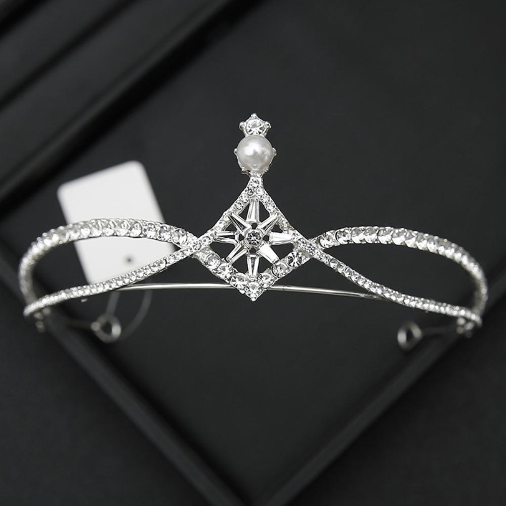 Simple Design Wedding Bride Crown Crystal Rhinestone Princess Crown Wedding Ceremony