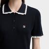 Fila Tennis Lace Woven Classic Simple Retro Sports Fashion Casual Elegant Relaxed Versatile Comfortable Polo Collar Short Sleeve Dress A11W623335FNV