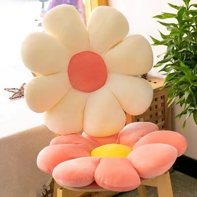 Cojín de flores de seis pétalos de peluche para decoración de habitación femenina, almohada con forma de girasol, ventana de Bahía, ajuste de flores rosas para asiento de dormitorio de niños