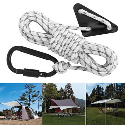 Tent Guyline Rope 5mm with Tensioner for Outdoor Backpacking