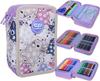 Coolpack Three-Compartment School Pencil Case with White Bunny Accessories