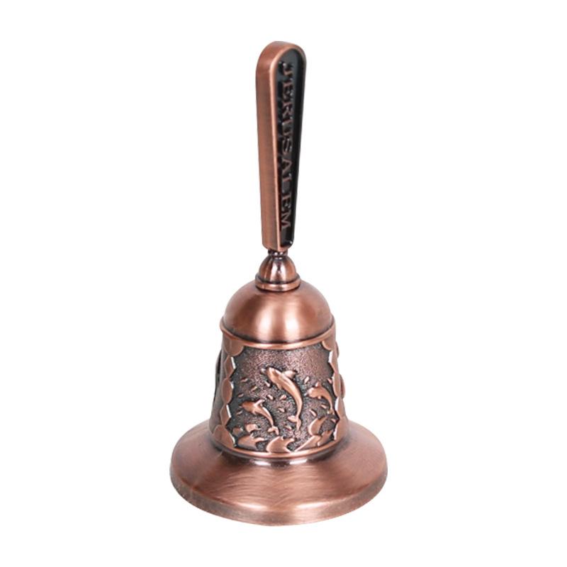 European Hand Ring Bell Personalized Bar Dish Bell Call Dinner Bell Retro Metal Pastoral Wind Chime Meeting Reminder Bell