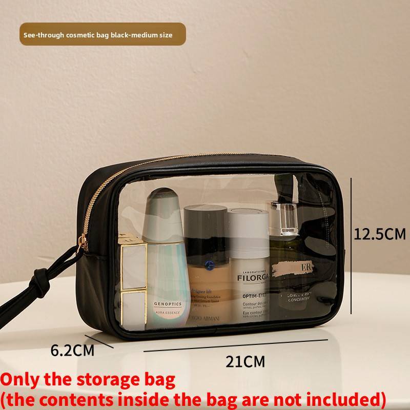 Large Capacity Travel Cosmetic Bag With Multiple Pockets For Makeup And Personal Items