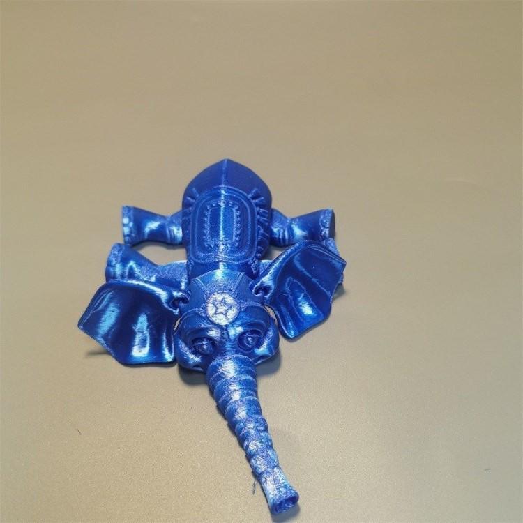 3D Printed Baby Elephant Figurine - Micro Landscape Ornament & Gift Model