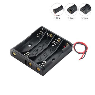 DIY Schwarze Aufbewahrungsbox ABS Powerbank-Gehäuse für AAA-Batterie Batterien Behälter Batterielagerboxen Batteriebox Batteriehalter