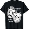 Smile Now Cry Later Angel Devil Happy Sad Vintage Cartoon T-Shirt