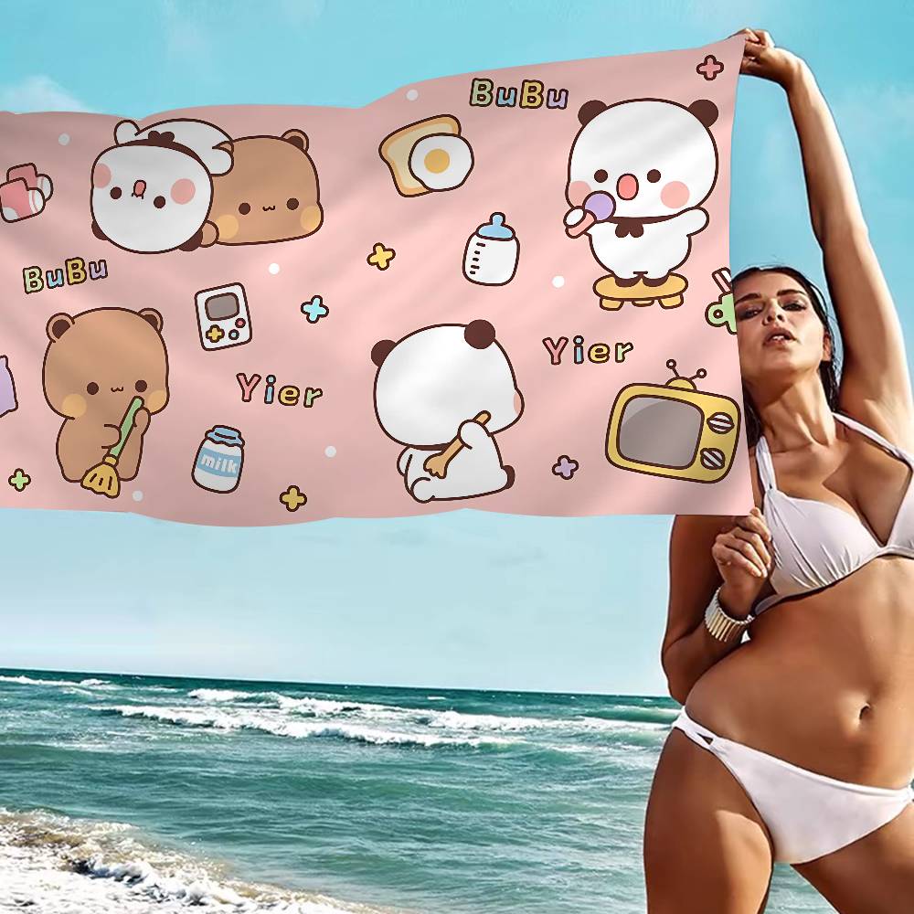 1Pc B-Bubus and D-Dudus Cute Cartoon Microfiber Beach Towel Absorbent Quick dry Soft Yoga Swimming Resort Mountain Climbing Towel
