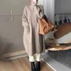 Sweaters Coat Cardigan for Women Autumn Winter Large Size Vintage Loose High-neck Long Sleeve Knit Long Sweaters Jacket