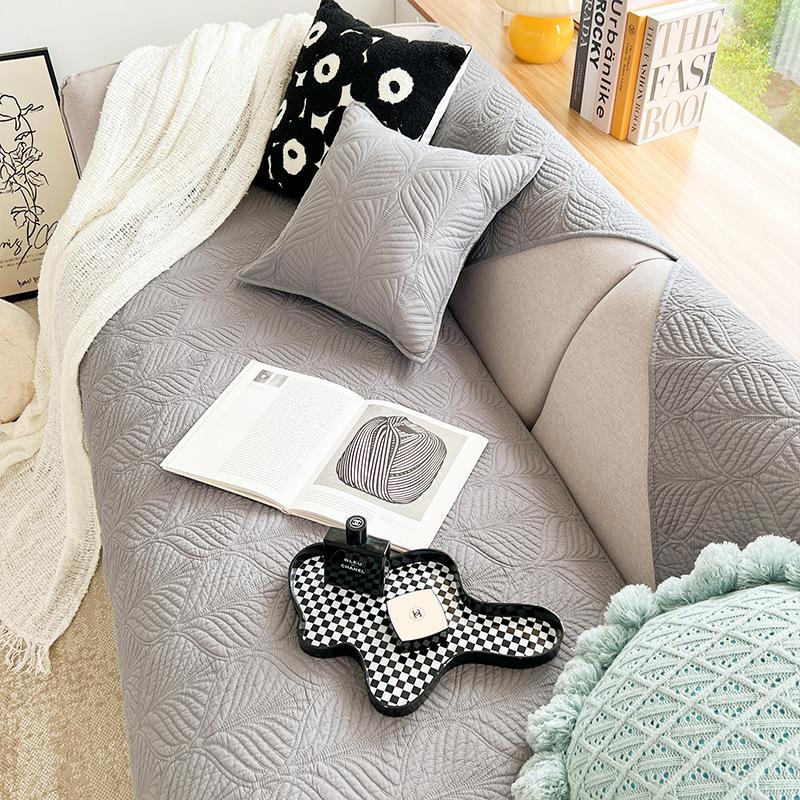 Cream Color Living Room Sofa Cushion Non-slip Cushion Fabric Cushion Washable Cotton Sofa Cover Cover Cloth