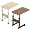 Fashion Portable Over Bed Table Adjustable Height with Wheels Bedside Table Desktop Computer Table Office Desk