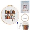 1set Flowerpot/bookshelf Embroidery Kit, Cross-stitch Kit Including Tools and Stitch Tutorials, Suitable for Beginners. Embroidery Fabric Materials.
