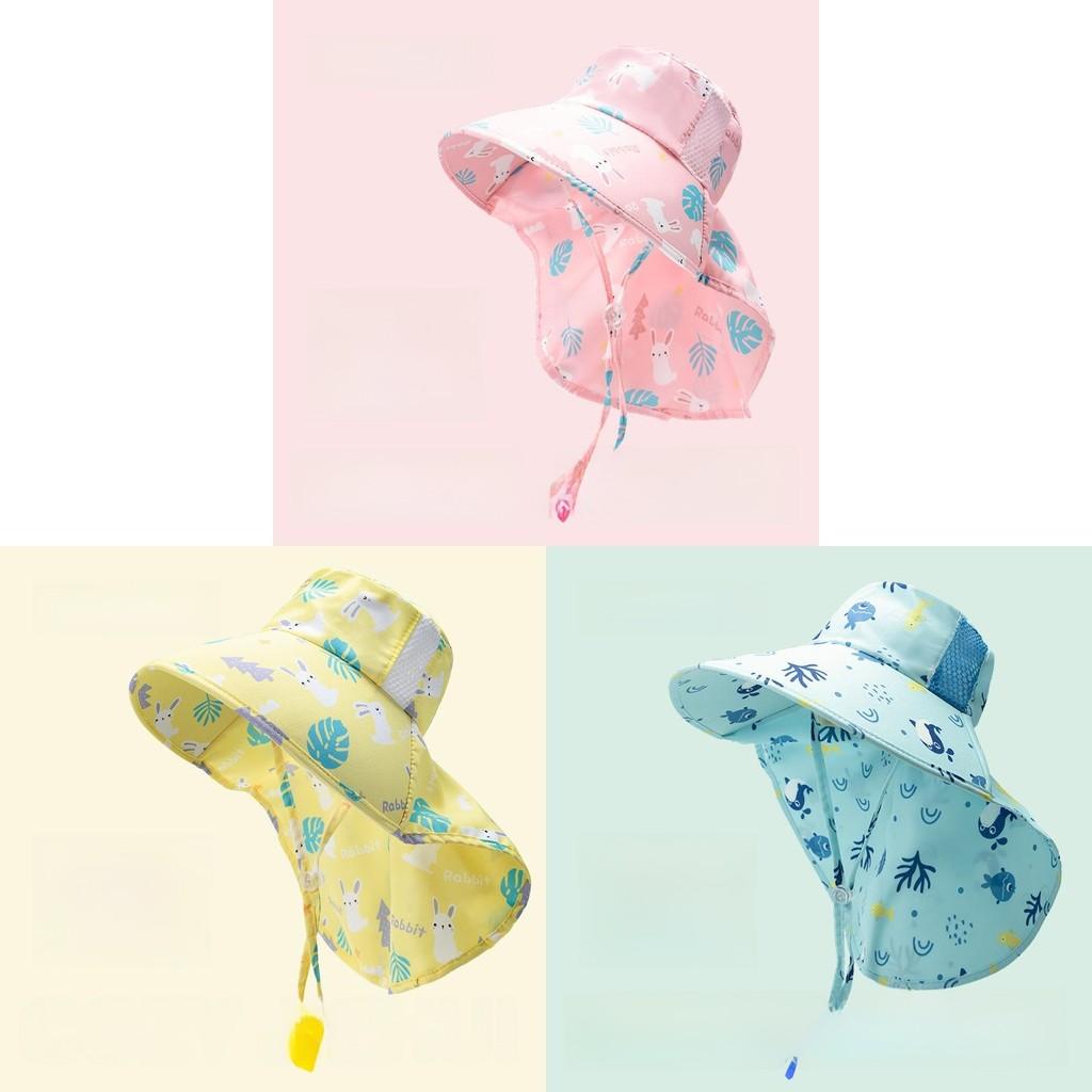 Kids Sun Protection Cap With Adjustable Fit And Wide Brim For Spring And Summer Use