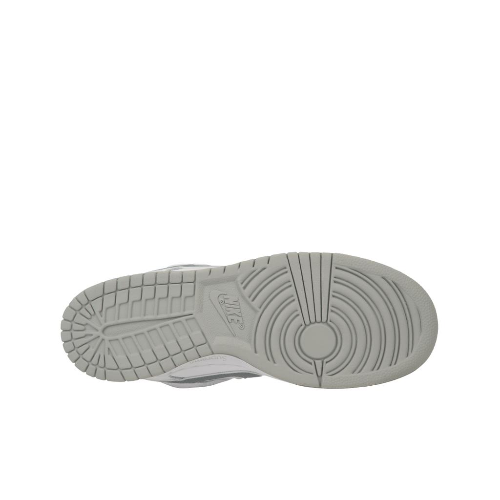 Supreme x Nike Dunk Low SB Bianco Argento Metallizzato Sneakers Unisex HQ8487-100