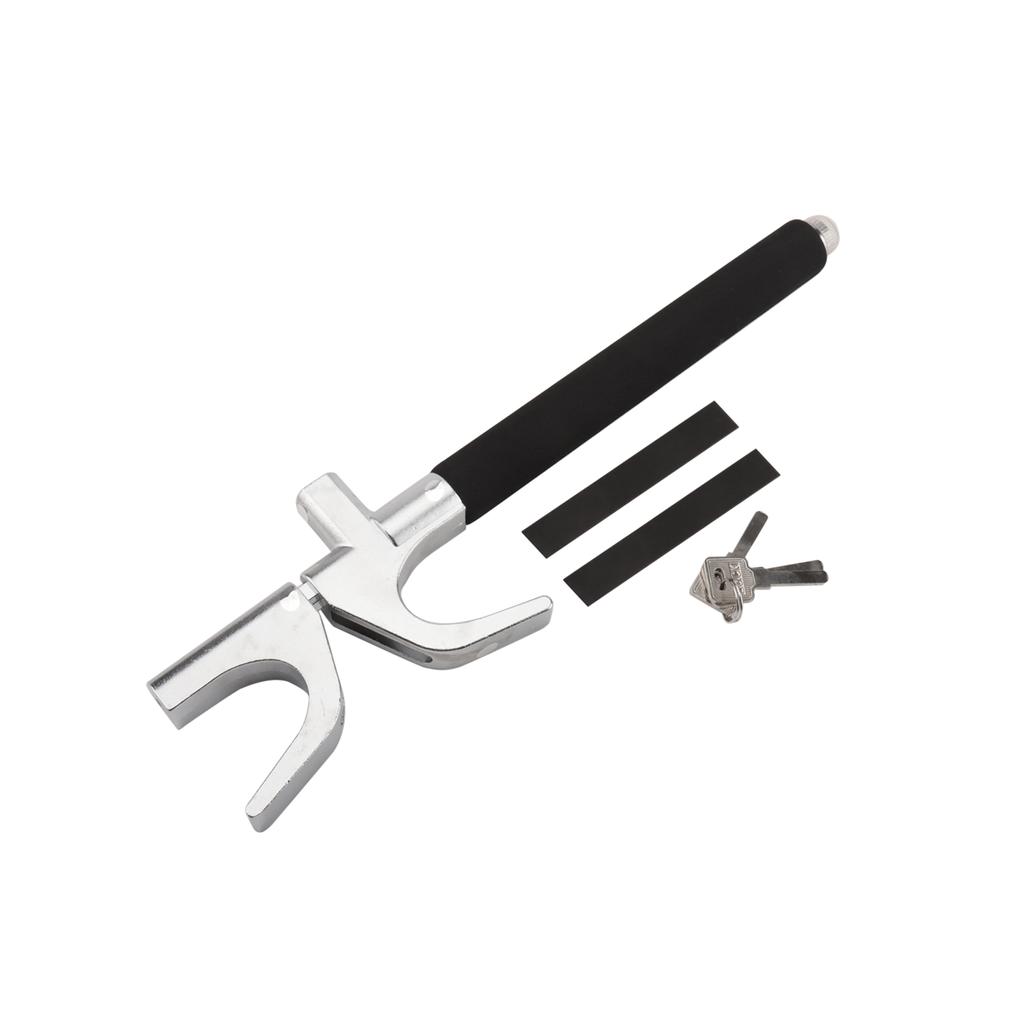 Car Steering Wheel Lock, Adjustable Anti-Theft Steering Wheel Lock with 3 Keys and Safety Hammer