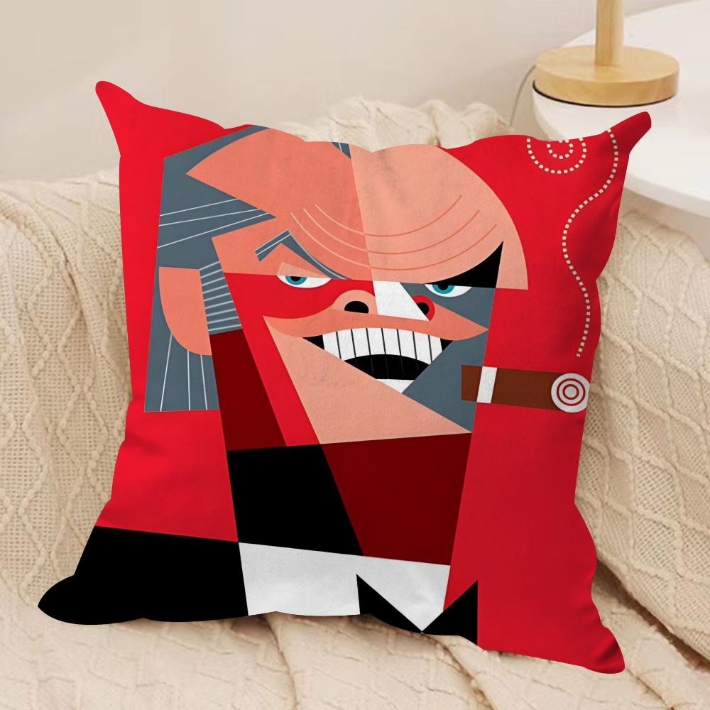 Abstract Cartoon Characters Cushion Cover Pillowcase Ultra Soft Skin Friendly Fabric Cloud Like Comfort & Concealed Zipper