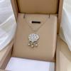 High Grade Butterfly Locket Bow Pendant Necklace Stainless Steel Fashion Geometric Choker Jewelry Party Gifts For Women Girls