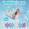 W89C Snowflake Bulletin Board Boarder Scalloped Border Trims for School Decoration