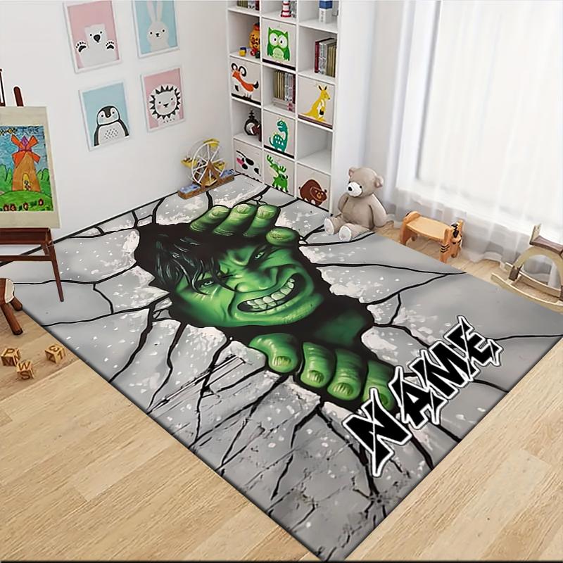 Custom Name Deadpool Movie Poster Carpet Rug Customizable Soft Washable Anti-Slip Home Living Room Sofa Mats Personalized Rug. 090919
