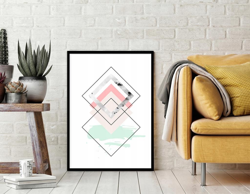 Obraz Plakat W Ramie 53x73 Cm Geometria P1092
