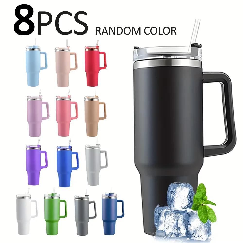 40oz Becher Vakuumisoliert Thermoskanne Kundenspezifischer Reisebecher Edelstahl Wasserflasche Kaffeetassen mit Henkel Outdoor Trinkgeschirr