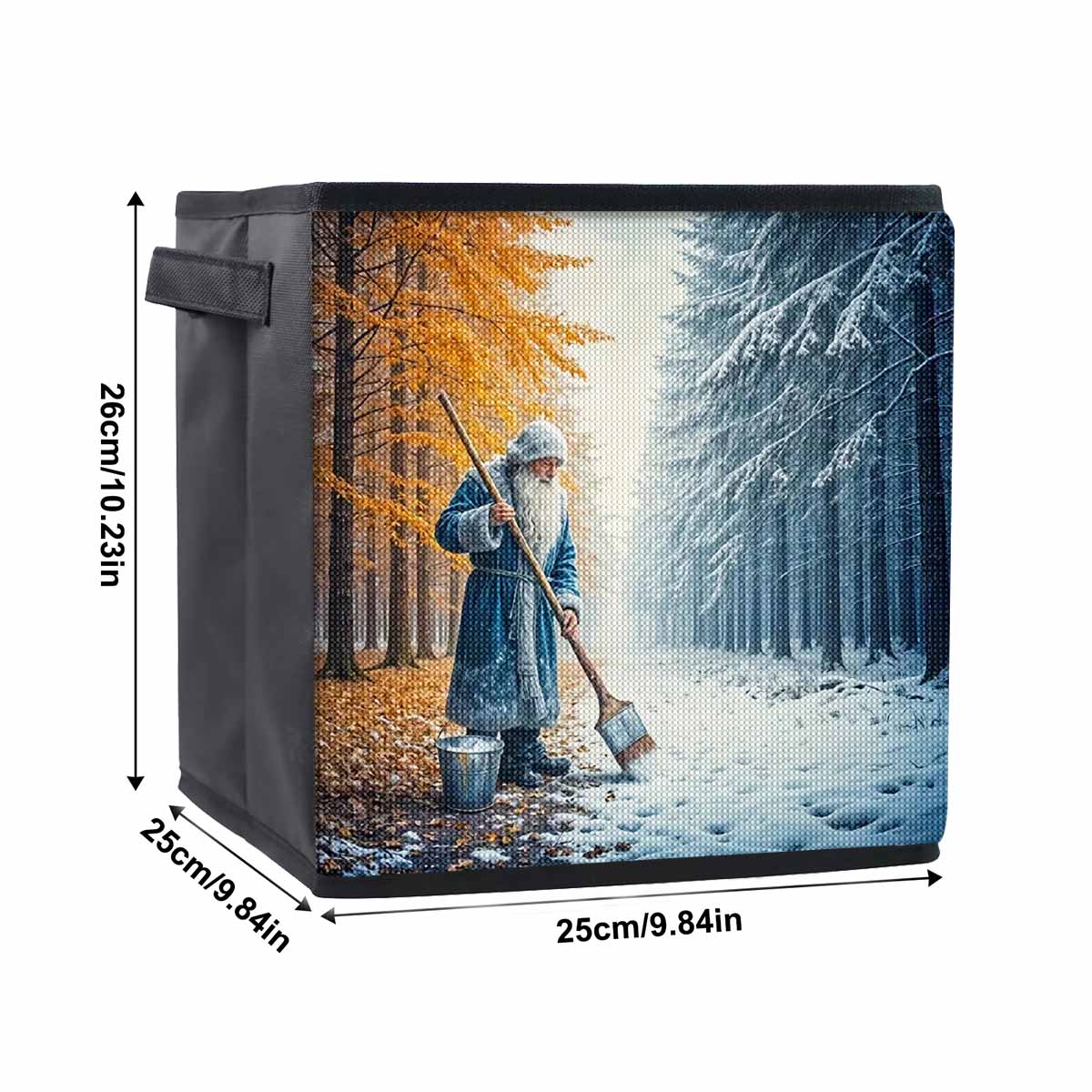 

Старик убирает снег 5D Алмазная живопись Корзина для хранения Полная круглая выкладка Мозаика Алмазная вышивка Наборы для вышивания крестом Домашний декор Домашний декор 25cmx25cm