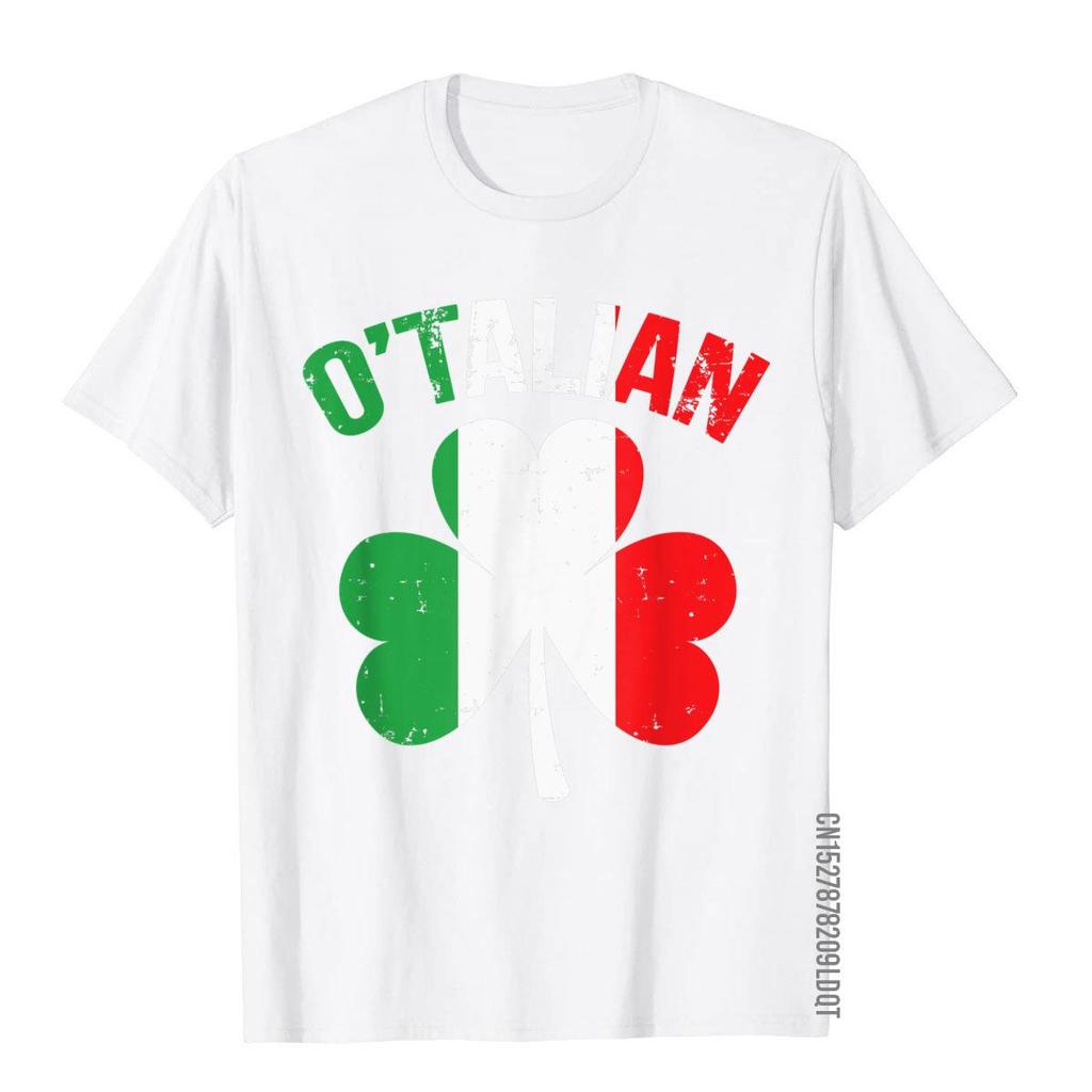Funny Saint Patricks Day Irish Italian Otalian TShirt Simple Style3D Style Tops  Tees Fashion Cotton Mens Top TShirts