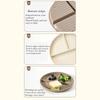 22cm Compartmentalized Plate Plastic Tableware Family Meal Plate for Kids and Adults Microwave and Dishwasher Safe