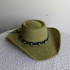Cappello fedora western cowboy classico con top concavo convesso in camoscio a tesa larga uomo e donna cappello da cowboy moda festa cappello a tesa larga cowgirl