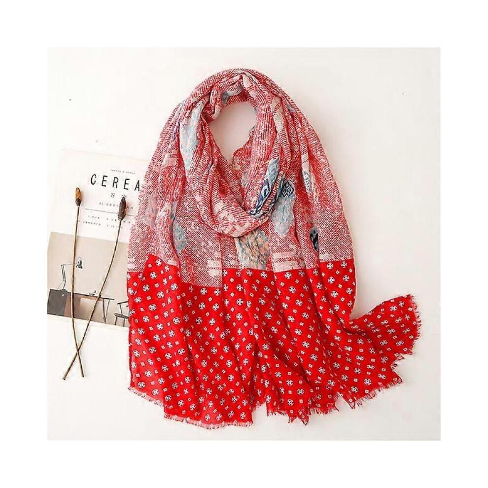 (10)Marca di Design Sciarpa da Donna Stampa alla Moda Cotone Caldo Sciarpa Sciarpe Musulmane Hijab Donna Pashmina Bandana Frange Sciarpe da Spiaggia Foulard