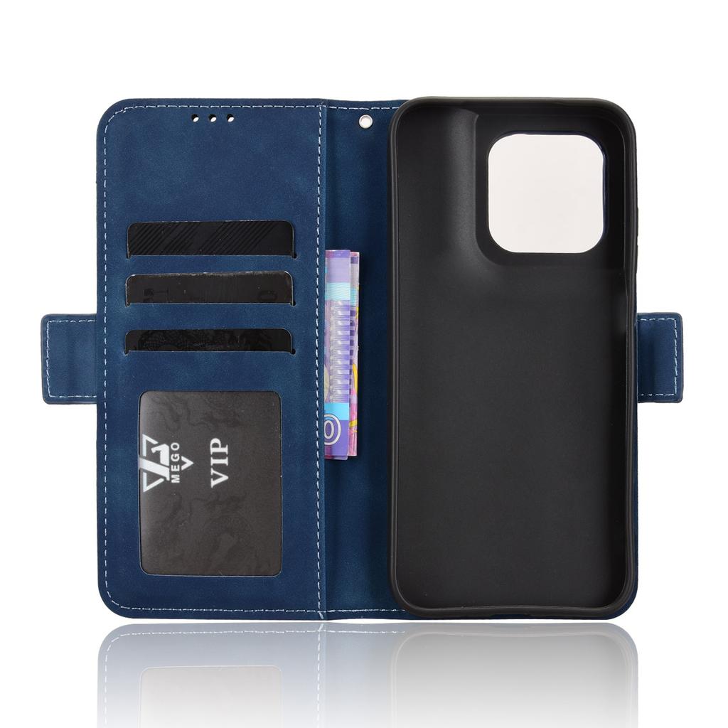 Portemonnaie-Hülle für Moto G67 5G - Leder/PU, Blau, Mit Kartenhalter