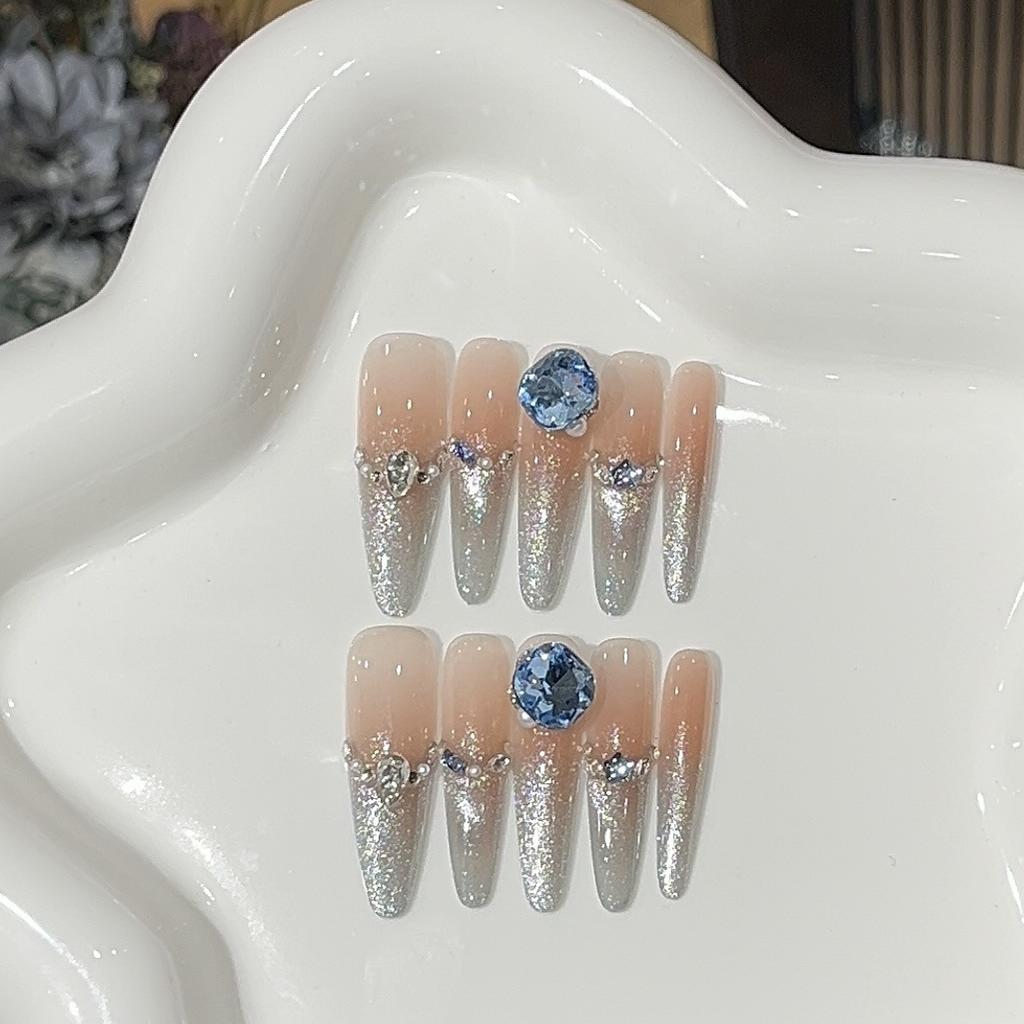 Nude Blush Gradient Silver Gray Side Light Cat Eyes Fine K9 Fat Square Wear Armor