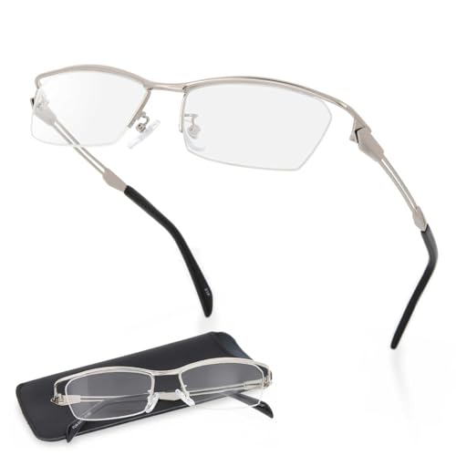 FEEL LIFE Reading Glasses FLM-001-1+1.00 Silver Men s