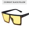 Vintage Male Sunglasses Men Brand Black Square Shades Uv400 Gradient Sun Glasses For Women Cool One Piece Designer