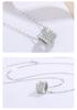 S925 Sterling Silver Moissanite Pendant Necklace – Slim Waist Design with Micro-set Diamonds
