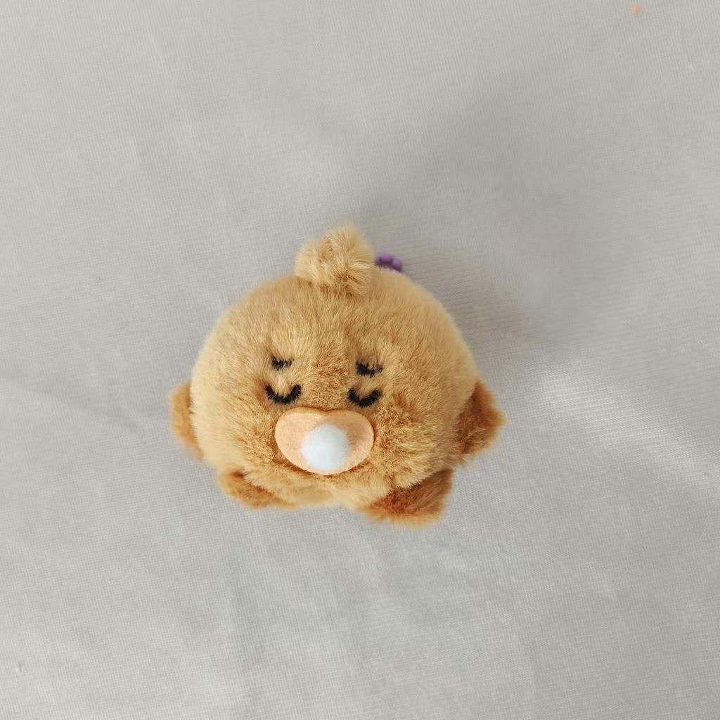 6Cm Small Animal Dog Keychain Bag Pendant Pacifier Doll Hanging Ornament Plush Plaything Rabbit Keyrings Gifts