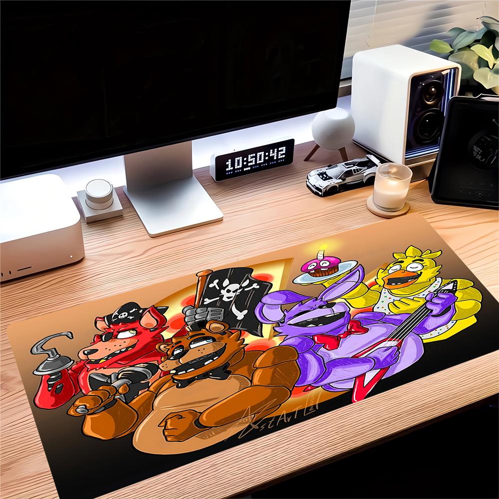 Five Nights Freddy'S Party Large Gaming Mouse Pad Nonslip Rubber Base Waterproof Desk Mat For Office Pc Laptop