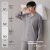 MiiOW Men's Pajamas for Spring And Autumn, Modal Cotton Long-Sleeve Air Conditioning Sleepwear, Antibacterial And Anti-Mite, New Product for 25 Years