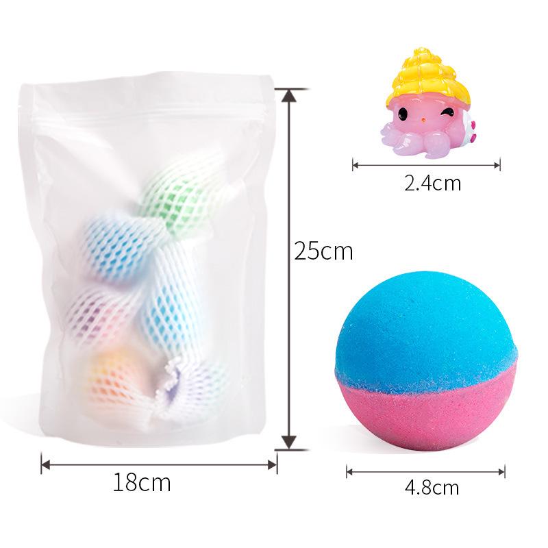 Children's Ocean Toy Bath Bombs: Bubble, Moisturizing, Long-Lasting Fragrance Gift Set