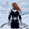 Medieval Fantasy Knight Costume with Silver Chainmail for LARP Cosplay Renaissance Faire